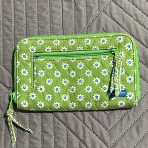 Vera Bradley Green and Blue Floral Wallet